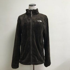 The North Face brown plush fleece zip jacket L